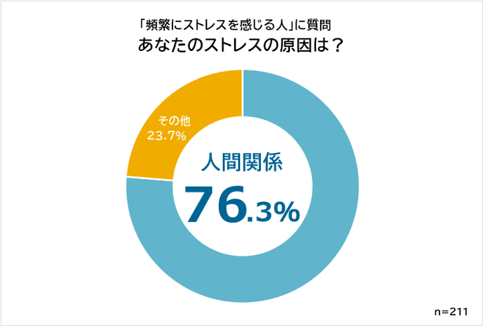 頻繁にストレスを感じる人のストレス原因